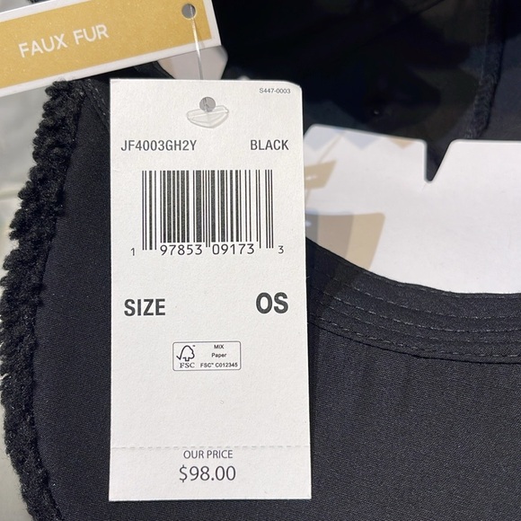 Michael Kors MK Logo Hat Sherpa Adjustable Cap OS 
Black NWT - Picture 9 of 16